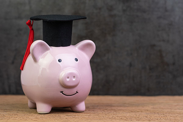 Piggy Bank with Graduation Cap