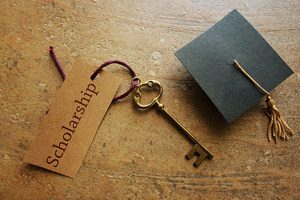 Scholarship Key with Graduation Cap