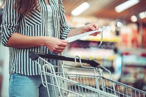 Woman with Receipt